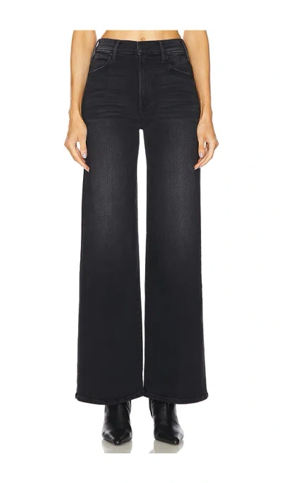 Mother Lil' Petite Hustler Roller Sneak Jeans In Black