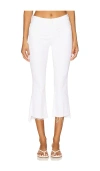 Mother Lil' Petite Insider Crop Step Fray In White