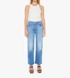 Mother Lil Rambler Zip Flood Jeans In Out Of The Blue In Multi