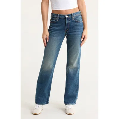 Mother Womens After Midnight The Reifler Straight-leg Denim Jeans In Blue