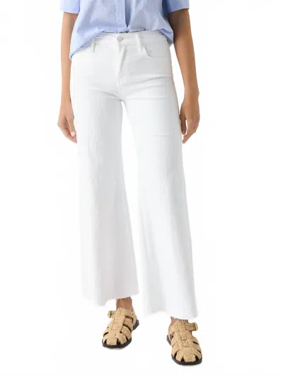 Mother Lil Roller Fray Jean - Petite In Fairest Of The All In White