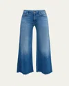 Mother The Roller Fray Jeans In Work Hard Play Hard