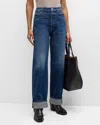 Mother Lil Spitfire Nerdy Cuffed Jeans In Did You Bring Me Anything