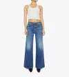 Mother Womens Did You Bring Me Anythin The Bookie Heel Straight-leg High-rise Denim Jeans In Multi