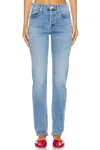 Mother The Thrasher Skimp High Waist Straight Leg Jeans In Multi