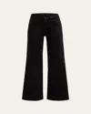 Mother 'ditcher' Brown Five Pockets Jeans With Wide Leg In Pitch