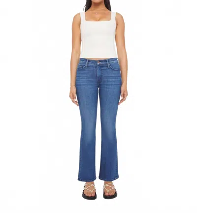 Mother Lil Weekender Flare Jeans In Nip It In The Butt In Blue