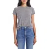 Mother The Lil Goodie Goodie Cotton Crewneck Tee In Heather Grey