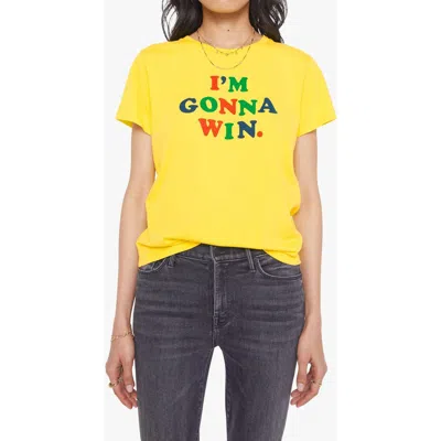 Mother Little Goodie Goodie Tee In Yellow