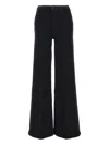 Mother The Hustler Roller Sneak Denim Jeans In Black