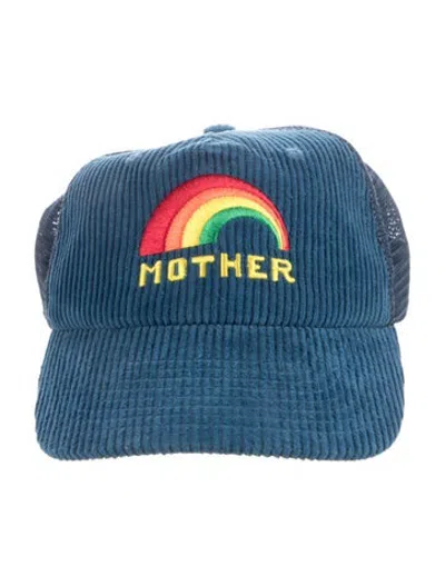 Pre-owned Mother Logo Embroidered Trucker Hat In Blue