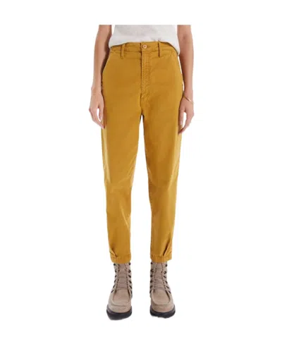 Mother Logo Jeans In Orange
