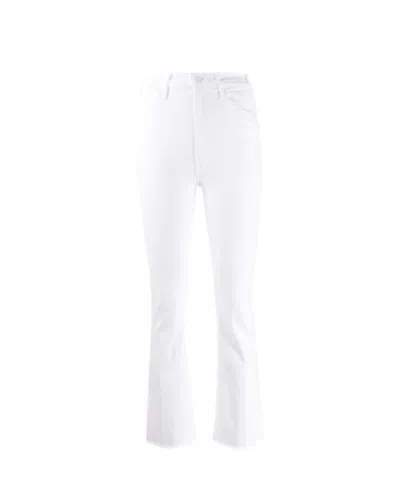 Mother Logo Jeans In White