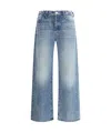 Mother Womens Enjoy The Ride Rambler Faded-wash Straight-leg Mid-rise Stretch-denim Blend Jeans In Blue