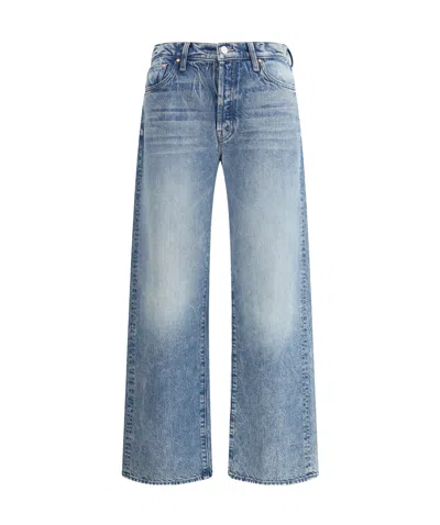 MOTHER MOTHER LOGO PATCH WIDE LEG JEANS