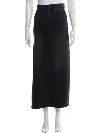 Pre-owned Mother Long Skirt In Gray