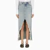 Mother Long Skirt The Ditcher Maxi Super Fray In Animal Print