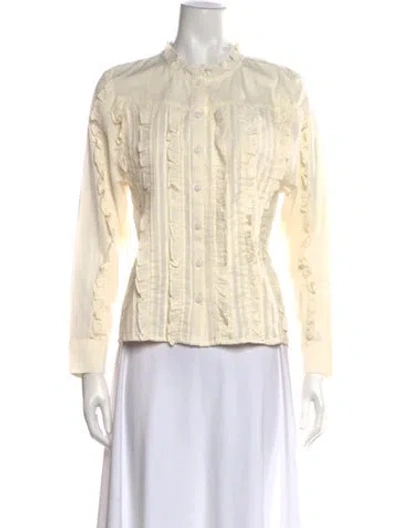 Pre-owned Mother Long Sleeve Blouse In Neutral