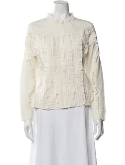 Pre-owned Mother Long Sleeve Blouse W/ Tags In Neutral