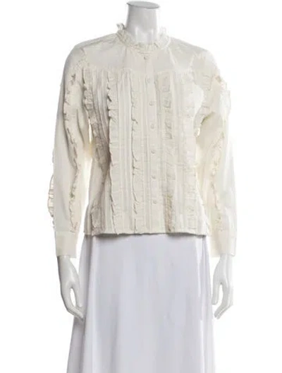 Pre-owned Mother Long Sleeve Blouse W/ Tags In White