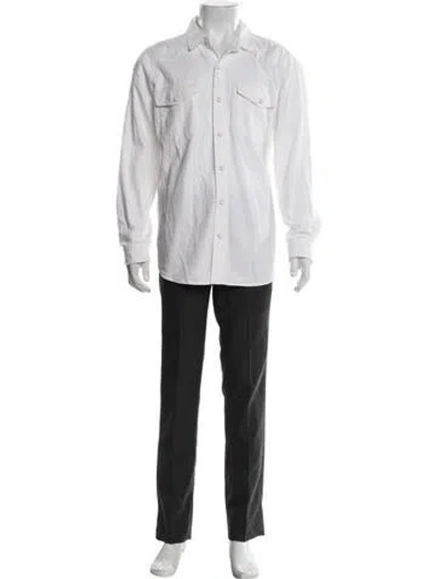 Pre-owned Mother Long Sleeve Western Shirt In White