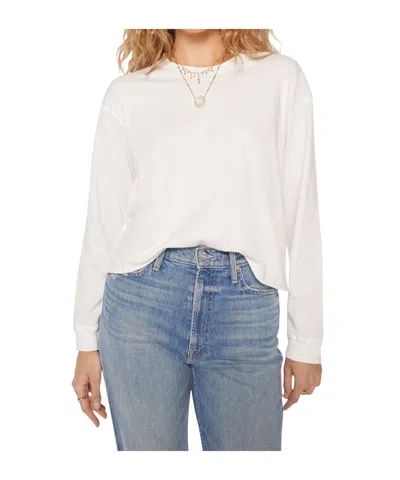 Mother Long-sleeved T-shirt In Bright White