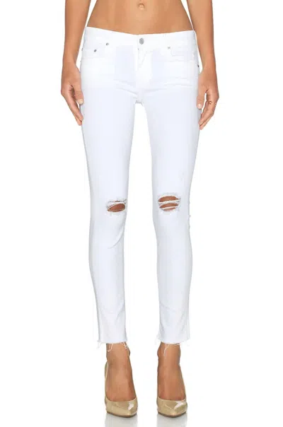 Mother Looker Ankle Fray In Little Miss Innocent In White