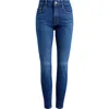 Mother Looker High Waist Ankle Skinny Jeans In Made For Walking