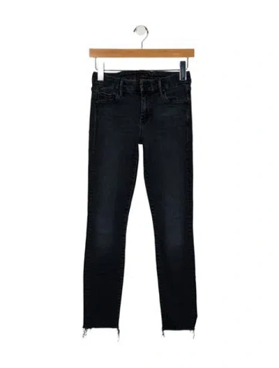 Pre-owned Mother Low-rise Skinny Leg Jeans In Blue