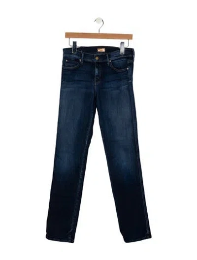 Pre-owned Mother Low-rise Skinny Leg Jeans In Blue