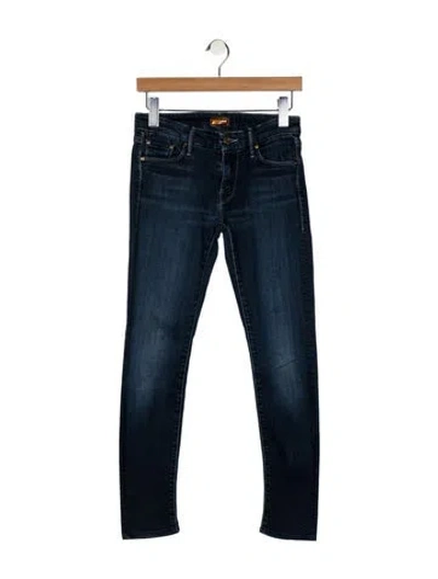 Pre-owned Mother Low-rise Skinny Leg Jeans In Blue