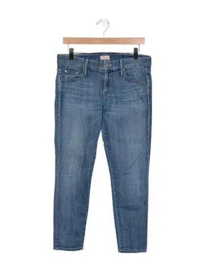 Pre-owned Mother Low-rise Skinny Leg Jeans In Blue