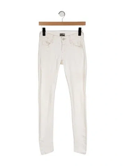 Pre-owned Mother Low-rise Skinny Leg Jeans In Neutral