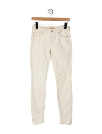 Pre-owned Mother Low-rise Skinny Leg Jeans In Neutral