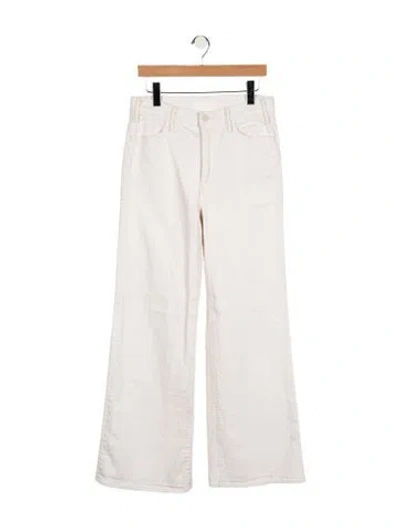 Pre-owned Mother Low-rise Skinny Leg Jeans In White