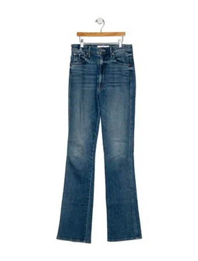 Pre-owned Mother Low-rise Straight Leg Jeans In Blue