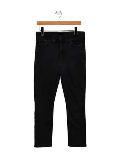 Pre-owned Mother Low-rise Straight Leg Jeans In Blue