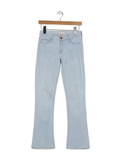 Pre-owned Mother Low-rise Straight Leg Jeans In Blue