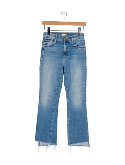 Pre-owned Mother Low-rise Straight Leg Jeans In Blue