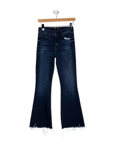 Pre-owned Mother Low-rise Wide Leg Jeans In Blue