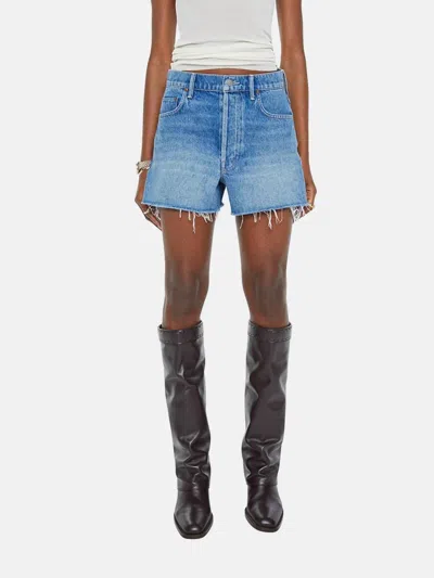 Mother Main Course Fray Short In Chew-toy In Blue