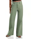Mother Major Sneak Roller High Rise Wide Leg Jeans In Roger That