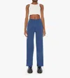 Mother The Major Zip Sneak Fray Insignia Pants In Blue