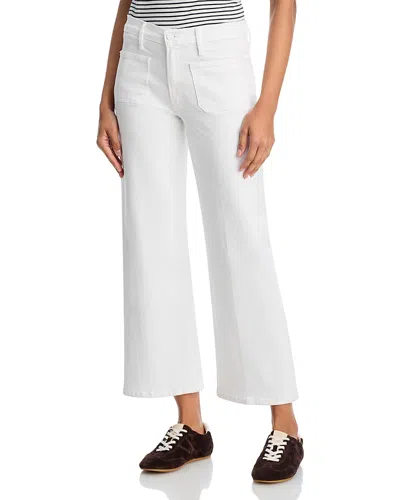 Mother Maven High Rise Ankle Wide Leg Jeans In Totally In In White
