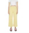 Mother Maven Wide Hem Ankle Pants In Chalk It Up Sunshine In Yellow