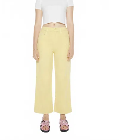 MOTHER MAVEN HIGH-RISE WIDE LEG JEANS IN YELLOW