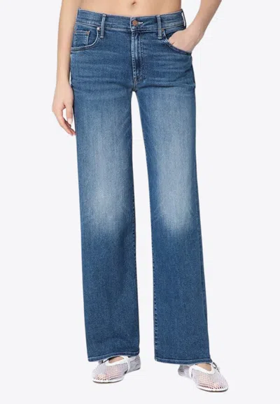Mother The Rise Maven Sneak Jeans In Blue