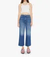 Mother Maven Wide Hem Ankle Jean In Rags In Animal Print