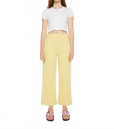 Mother Maven Wide Hem Ankle Jean In Sunshine In Yellow