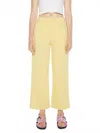 Mother Maven Wide Hem Ankle Pants In Chalk It Up Sunshine In Yellow